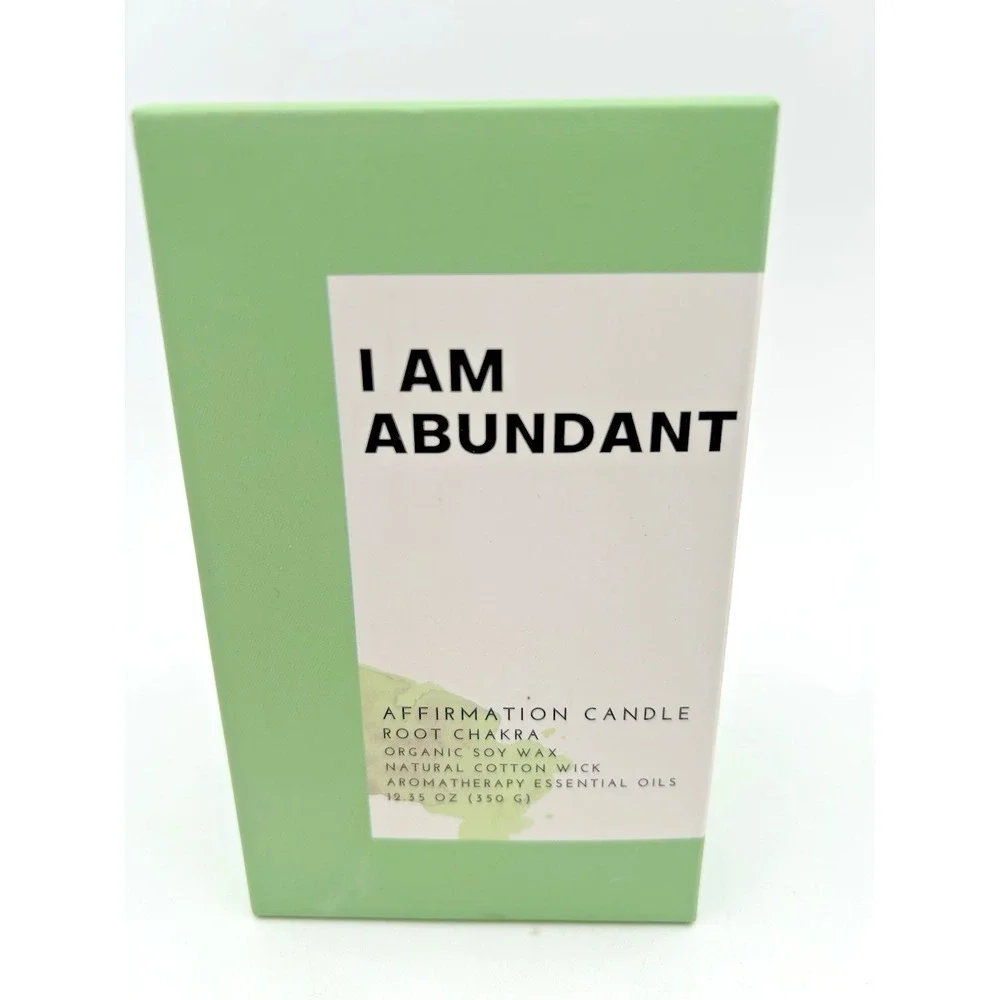 Affirmation Soy Candle Abundance Meditation Awakening Yoga Shift Root Chakra‎